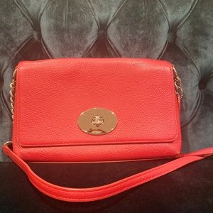 Vibrant Red Coach Crossbody Bag